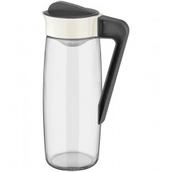 Jarra 1,6l Fresh Em Vidro Com Filtro, Tampa E Alça Cor Cinza